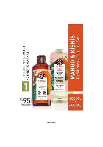 Yves Rocher Mango Kişniş Refill Yedek Duş Jeli Seti-9916708 400 Ml Diğer