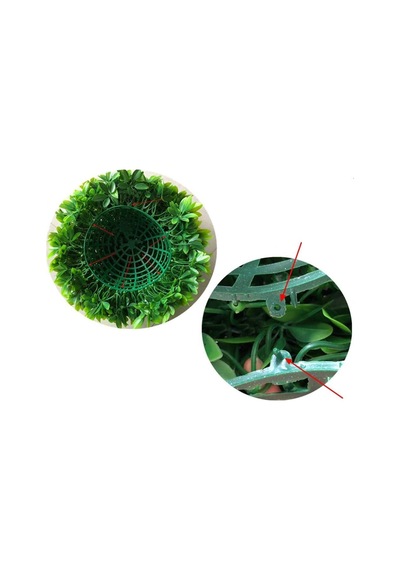 T.concept Dekoratif İri Yapraklı 30 Cm Şimşir Top Yeşil
