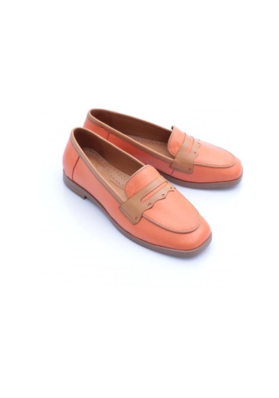Dgn 010-1 Kadin Loafer Ayakkabi Orange
