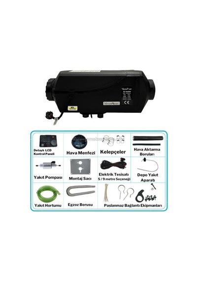 Vizyonpower 5kw Webasto Tipi Dizel Ortam Isıtıcı - 24v-245