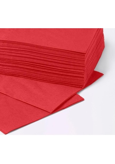 IKEA 50 Adet Şık Sunum Fantastısk Kırmızı Renk Peçete 24 X 24 cm