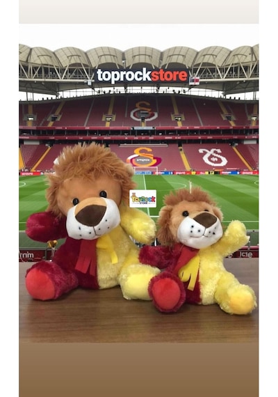 Aslan Taraftar Peluş Oyuncak Aslan Kardeşler 30 Cm 20 Cm En Güzel Hediyelik Uyku Arkadaşı Kırmızı