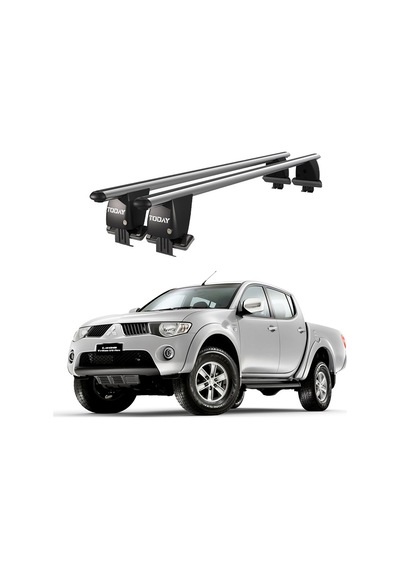 Royal Mitsubishi L200 2006-2015 Uyumlu Gri Kilitli Ara Atkı Port Bagaj Tavan Barı