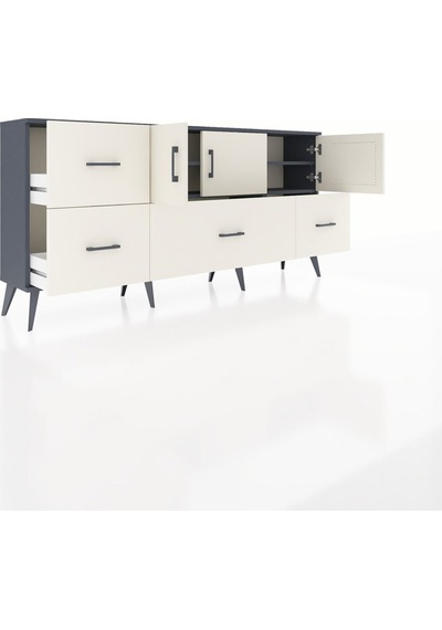 Arges Konsol 4 Raflı 4 Çekmeceli 3 Kapaklı 176x30x83 Antrasit-aytaşı/aytaşı Aytaşı/aytaşı Arges Konsol 4 Raflı 4 Çekmeceli 3 Kapaklı 176x30x83 Antrasit-aytaşı/aytaşı Aytaşı/aytaşı