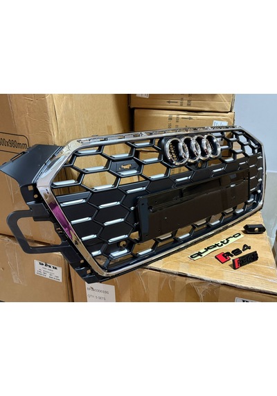 Audi A4 Rs4 Ön Panjur Krom Çerçeve B9,5 2020+ Sonrası Uyumlu