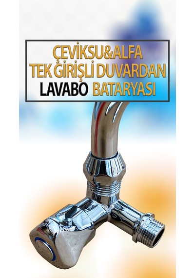 Alfa Model Tek Girişli Duvardan Lavabo Bataryası Krom
