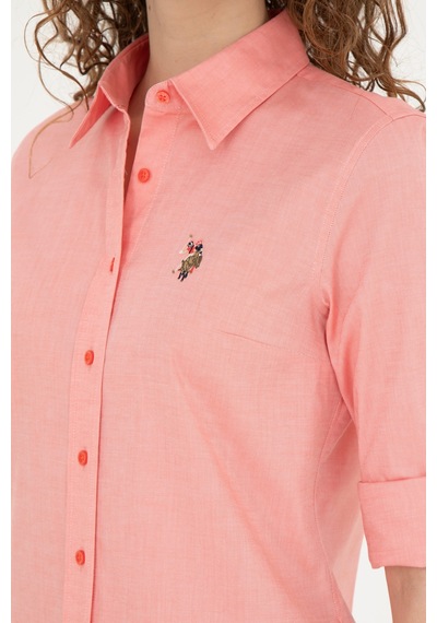 U.s. Polo Assn. Kadın Nar Çiçeği Gömlek Basic 50283987-vr239 Nar