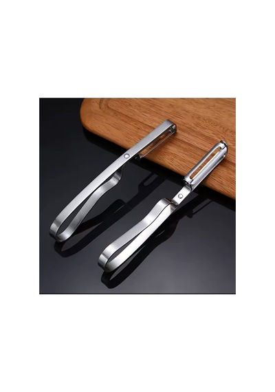 Mucit Home Gümüş Yan Soyacak Patates Sebze Soyacağı Paslanmaz Çelik Ergonomik Pratik Soyma Aparatı