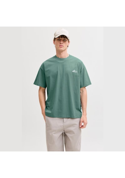 Jack & Jones Dust Script Erkek Yeşil Tişört 12292982-nac Yeşil