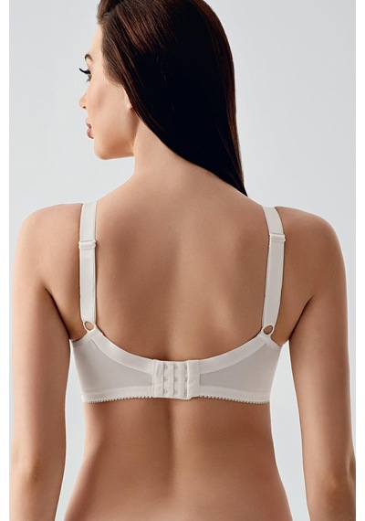 New Bra Kadın C Kap Dantelli Balenli Desteksiz Toparlayıcı Sütyen Ekru 2305 Ekru