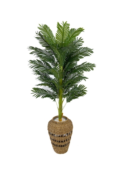 Biçiçek Areka Palmi̇yesi̇ 160 Cm İskandi̇nav Tarz Hasir Saksıda