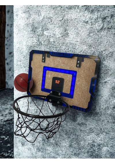 Çift Potali Skorboard Lu Basketbol Seti Basketbol Potası Matkap Gerektirmez, Iç/dış Mekan 2 Yıl Garantili