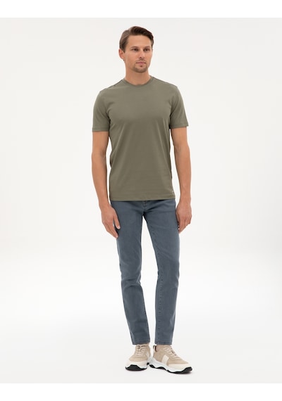 Pierre Cardin Erkek Haki Tişört Basic 50320102-vr027 Haki