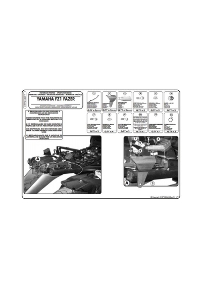Kappa Kz359 Yamaha Fz1 Fazer 1000 06-15 Arka Canta Tasıyıcı Renkli