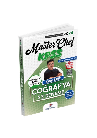 Dizgi Kitap Tüm Adaylar İçin Masterchef Kpss Coğrafya Tamamı Video Çözümlü 33 Deneme Kazım Sayın