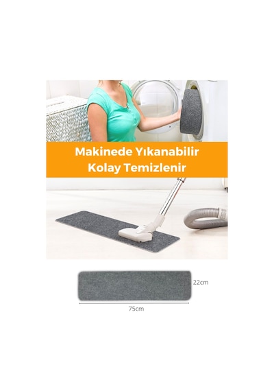 Merdiven Halısı Halıfleks Kaymaz Taban Gri 20x75 Cm 1 Adet Gri