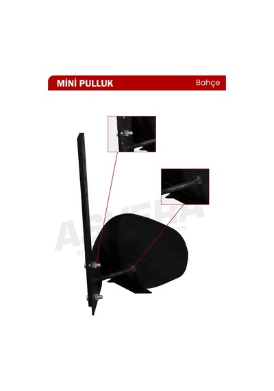 Asvera Mini Pulluk Çapa Makinesi Tekli Pulluk - Tüm Modellerle Uyumlu Ayarlanabilir Bahçe Pulluğu