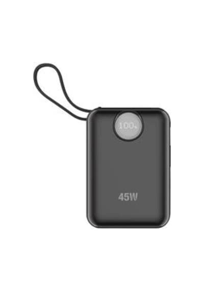 S-link G450 20000mah Pd45w+qc3.0 Dahili Kablolu Siyah Lcd Taşınabilir Pil Şarj Cihazı Powerbank Kdo