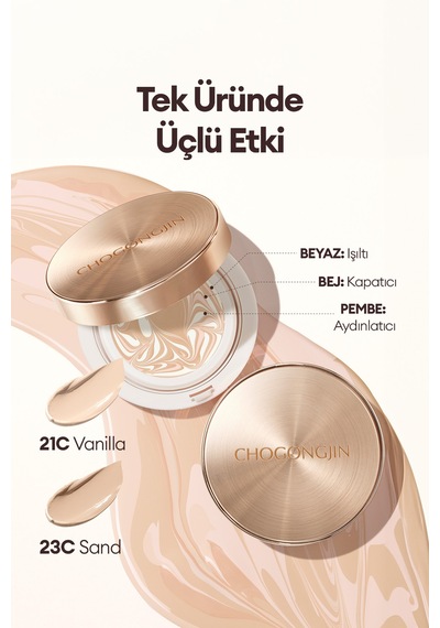 Bakım Sunan Nemlendirici Krem Fondöten Chogongjın Esence Pact 21c Spf50+/pa++++ 0