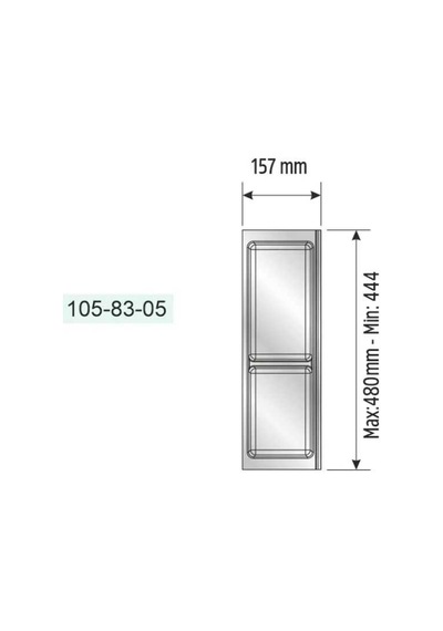 Mesan Traybond 157mm 2 Bölme Antrasit Kaşıklık 105-83-05-309 Çok Renkli