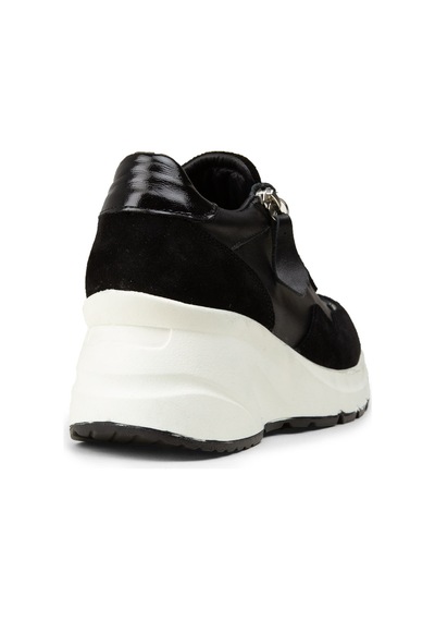 Deery Kadın Hakiki Süet Siyah Dolgu Topuk Sneaker - M9147zsyhc01