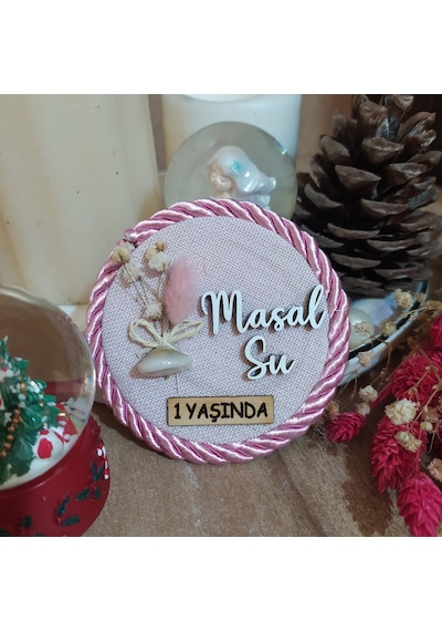 Kişisel Ahşap Jüt Magnet 10lu