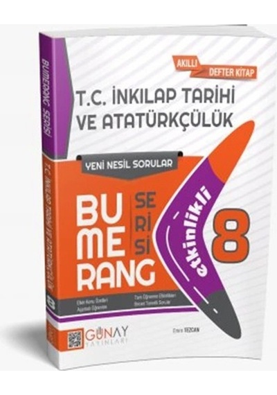 Günay 8. Sınıf Bumerang Etkinlikli T.c. İnkılap Tarihi Ve Atatürkçülük Akıllı Defter
