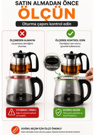 700 Ml Filtreli Cam Çaydanlık Paslanmaz Çelik Süzgeçli, Siyah Kapaklı Ve Kulplu, Isıya Dayanıklı Cam Demlik, Bitki Çayı Demliği