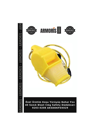 Özel Üretim Koşu Yürüyüş Bahar Fox 40 Sonık Blast Cmg Safety Düdüksarı 9203-0208 Aksddkfox029 Sarı