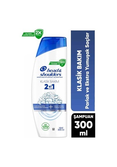 2'si 1 Arada Besleyici Şampuan 300ml, Tüm Saçlar İçin