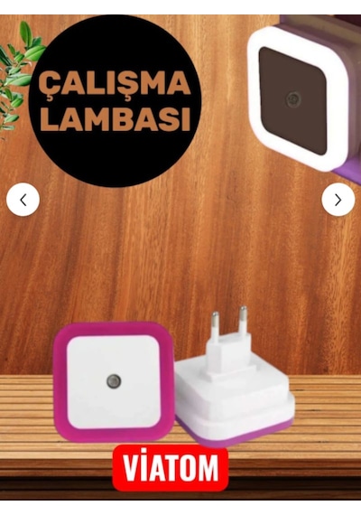 Priz Ve Şarj Özellikli Led Gece Lambası Renkli