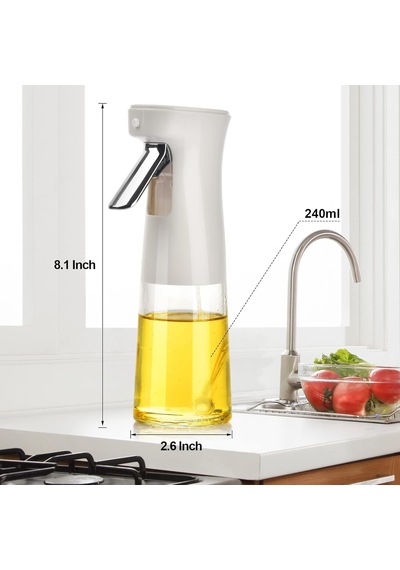 240ml Yağ Zeytinyağı Püskürtücü, Airfryer Sprey Şişesi, Cam Yağ Spreyi, Hava Fritözü İçin Yağlık, Barbekü, Salata, Pişirme, Izgara Mutfak Aletleri, Yağdanlık Sarı Çok Renkli
