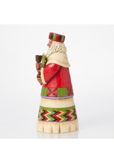 Enesco Jim Shore Heartwood Creek Afrika Noel Baba Figürü, Reçine, 18cm, Çok Renkli