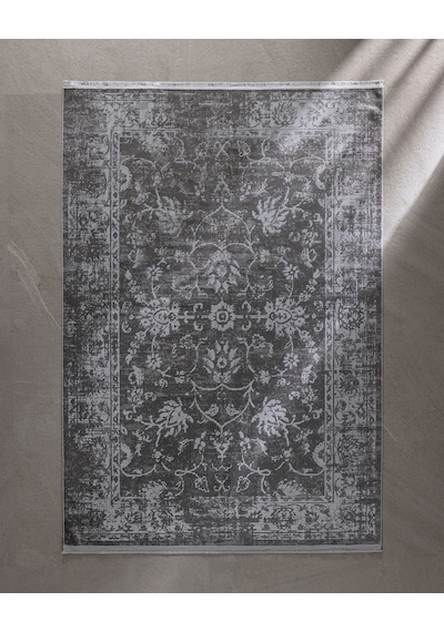 Madame Coco Aubane İplik Boyalı Kadife Halı - Koyu Gri - 200x290 Cm 8684427224670 Gri