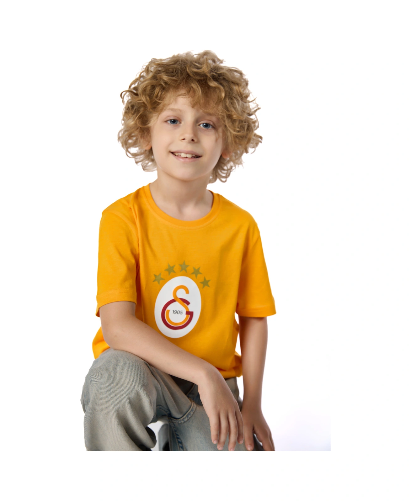 Gsstore Galatasaray 5 Yıldız Çocuk T-shirt C251402 SARI