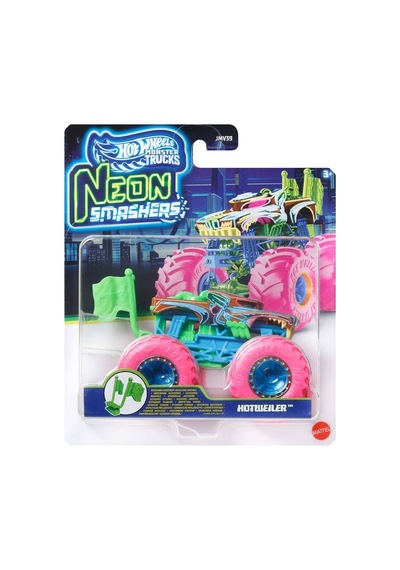 Hot Wheels Neon Smashers Monster Trucks Hotweiler Jmv39 Çok Renkli