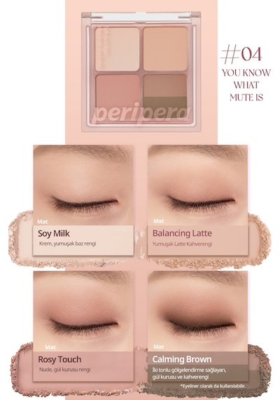 Mat, Parıltılı Tonlarda 5'li Far Paleti Perıpera Ink Pocket Shadow Palette 04 You Know What Mute Is 78860807