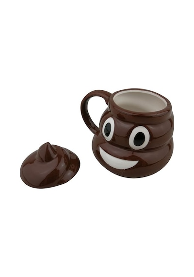 Poo Kaka Emoji Şekilli 3D Kupa Kapaklı
