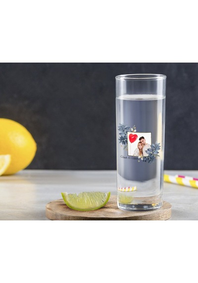 Kişiye Özel Renkli Baskılı İsimli Fotoğraflı Vodka Bardağı-33