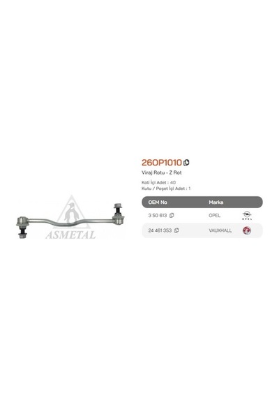 Asmetal 26op1010 Z Rot Astra H Eğri