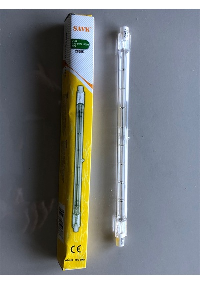Şavk 188mm 220v 1000w 12.000 Lümen R7s Çubuk Halojen Lamba