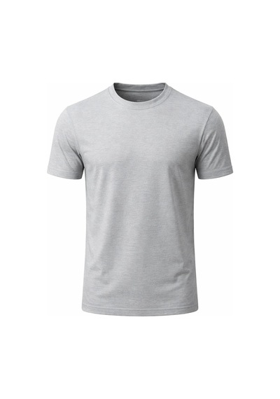 Plus Scorpion Erkek Basic Tişört Likrasız Pamuklu Regular Fit Bisiklet Yaka Gri
