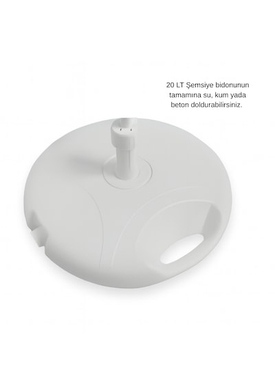Şemsiye Bidonu 20 Lt Beyaz