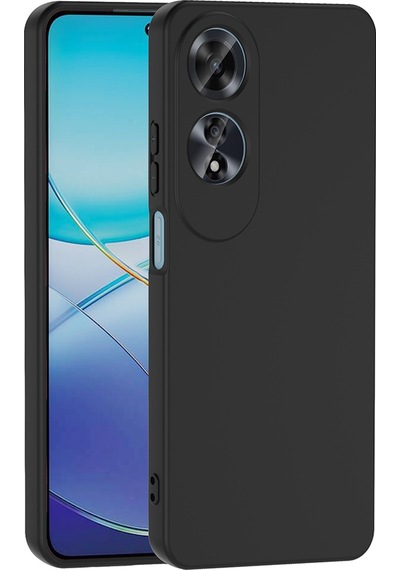 Oppo A60 Uyumlu Zore Mara Lansman Kapak-siyah Siyah