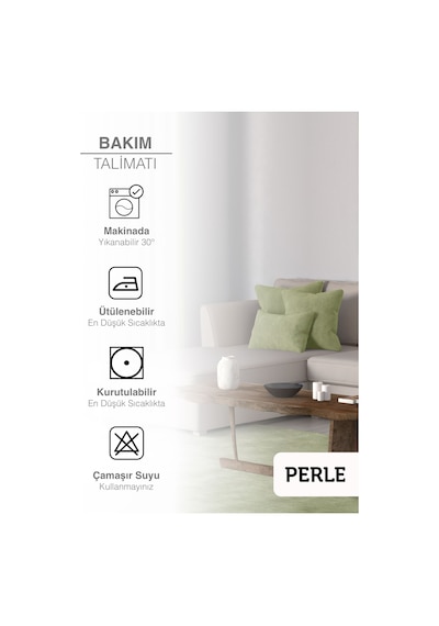 Br Perle Home Daily Series Ada Çayı Rengi Kırlent Yastık Kılıfı Ada Çayı