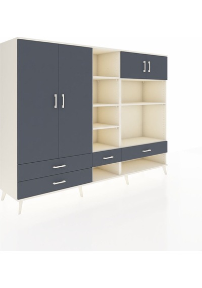 Hyperion Dolap 12 Raflı 4 Çekmeceli 4 Kapaklı 220x44x163 Aytaşı-a Aytaşı-antrasit Hyperion Dolap 12 Raflı 4 Çekmeceli 4 Kapaklı 220x44x163 Aytaşı-a Aytaşı-antrasit