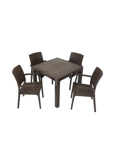 Depootoptan Mandella Elit Rattan 90 x 90 CM Elit Koltuk Masa Takımı Kahverengi Depootoptan Mandella Elit Rattan 90 x 90 CM Elit Koltuk Masa Takımı Kahverengi