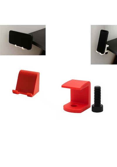 Özel 3d Baskı Telefon Tutucu Modüler Masa Düzenleyici Tak Çıkar Düzenleyici Ebat: 4,9 Cm X 5,5 Cm Kırmızı