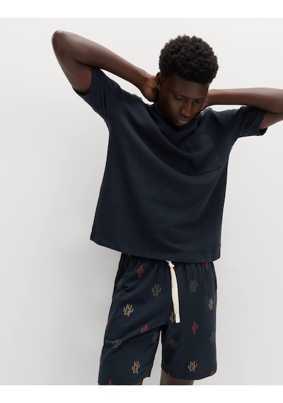 Marks & Spencer Desenli Pijama Takımı T07005234 Lacivert