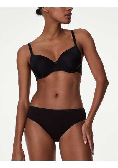 Marks & Spencer 5'li Saf Pamuklu Bikini Külot Seti T61008800N Siyah
